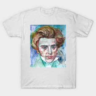 SOREN KIERKEGAARD watercolor portrait T-Shirt